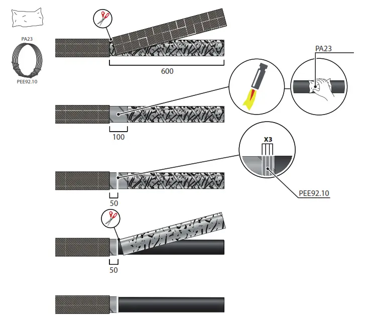 ENSTO HJTW11.2404C Heat Shrink Transition Joint - fig2