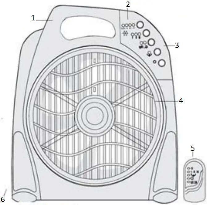 BERGSTORM K311 12 Inch Box Fan with Remote A01