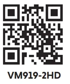 vtech VM919HD, VM919 2HD Full Color Pan and Tilt HD Video Monitor - qr1