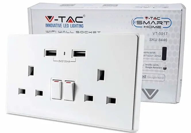 V-TAC-Smart-Socket-White -LinkablePRODUCT-IMAGE