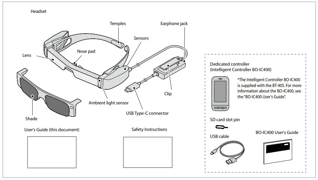 EPSON Moverio BT-40 Personal Second-Screen Smart Glasses - Figure 1