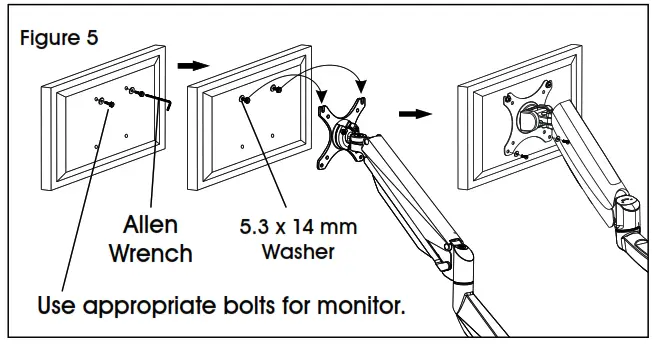 ULINE H-7605 Monitor Arm - FIG 5