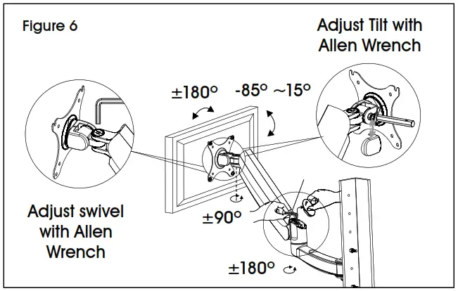 ULINE H-7605 Monitor Arm - FIG 6
