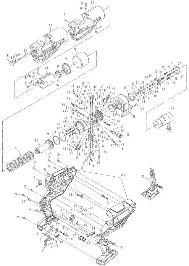 Exploded assembly
