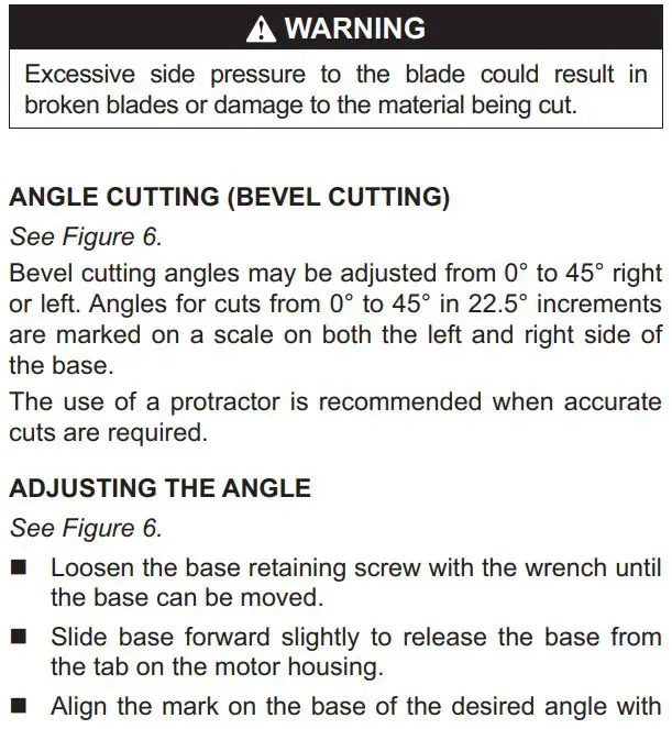 RYOBI EJ600 600W Jigsaw User Manual - Operation