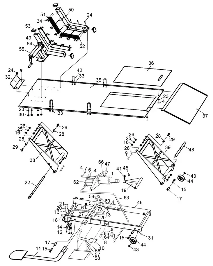 Clarke CML3AIR Hydraulic Motorcycle Lift - Figure 10