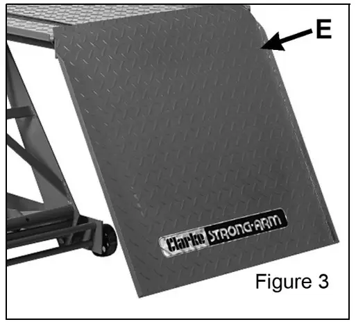 Clarke CML3AIR Hydraulic Motorcycle Lift - Figure 3