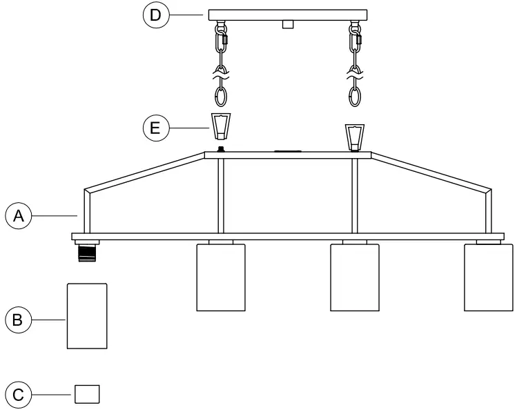 PROGRESS LIGHTING P400317 4 LT Island - Figure 1