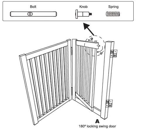 FORCLOVER-CJW-PG6473-Freestanding-Red-Wood-Pet-Gate-01