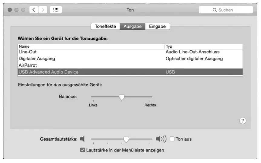 “Sound” system preference