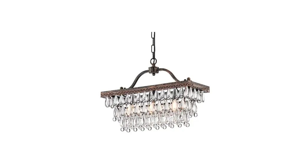 The Home Depot Epd300ab Chiara 3-light Antique Bronze Rectangular Glam Chandelier Installation Guide