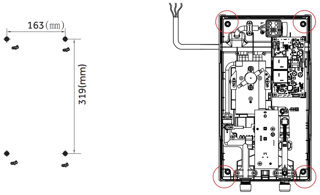 Installation of whole machine