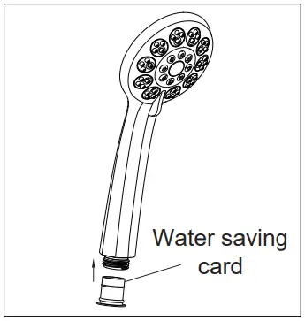 Water saving card installation step figure