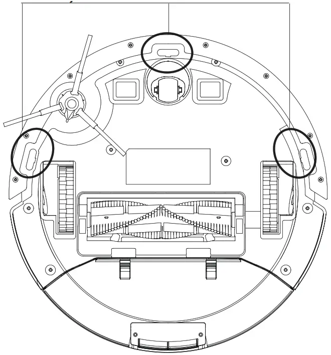 beko VRR80214VB Robot Vacuum Cleaner - Fall prevention sensor
