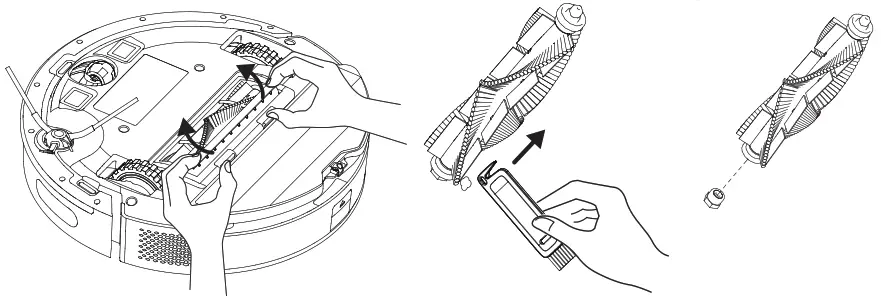 beko VRR80214VB Robot Vacuum Cleaner - Open the upper cover