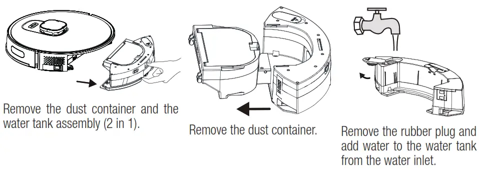 beko VRR80214VB Robot Vacuum Cleaner - wet mopping unit