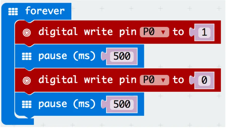 MONK MAKES Elay For Micro Bit V1F - BLOCKS EXAMPLE