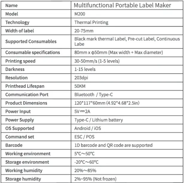 ZHUHAI-M200-Thermal-Label-Printer-FIG-3