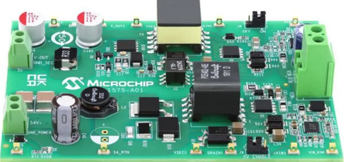 MICROCHIP EV96C70A 55W Dual Output Converter from 36V-54V Input EVB