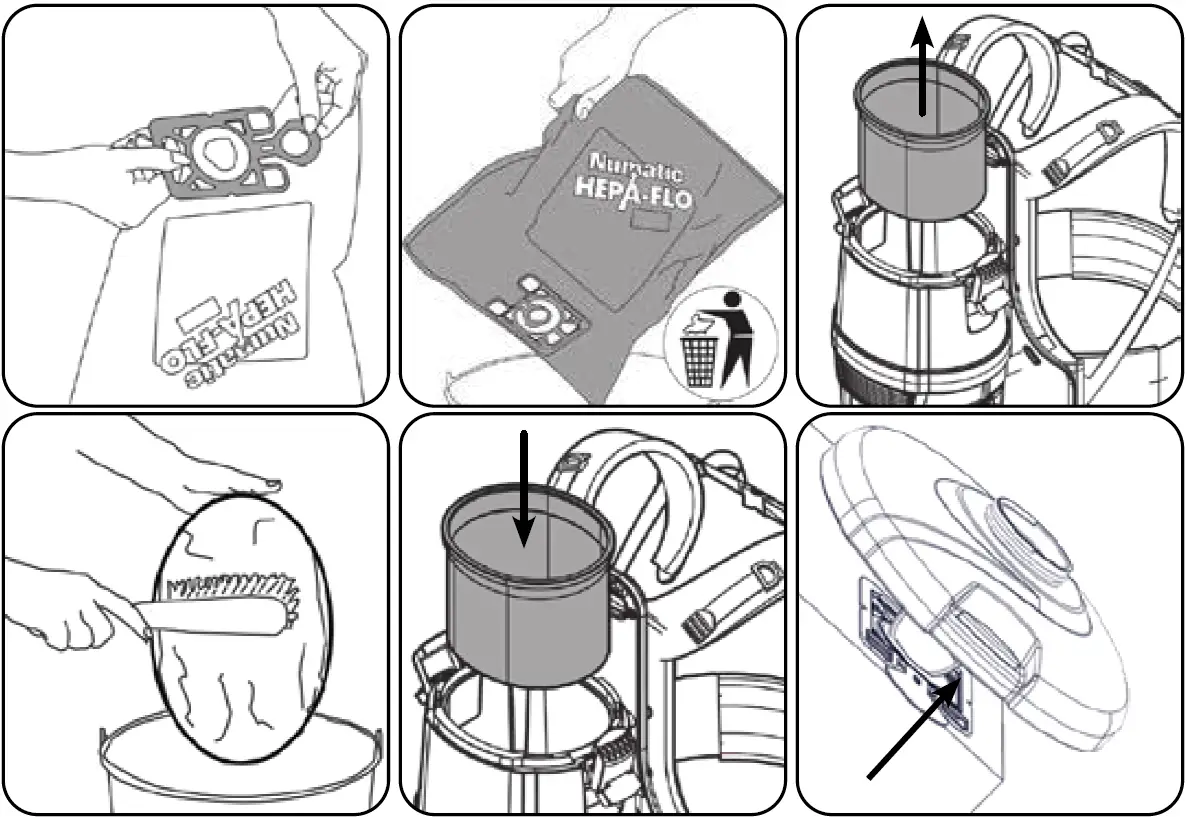 NACECARE RBV 150 Numatic Cordless Backpack Vacuum Cleaning your machine-1