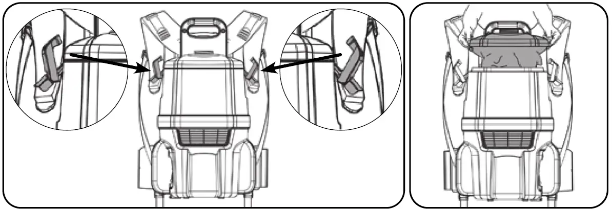 NACECARE RBV 150 Numatic Cordless Backpack Vacuum Cleaning your machine