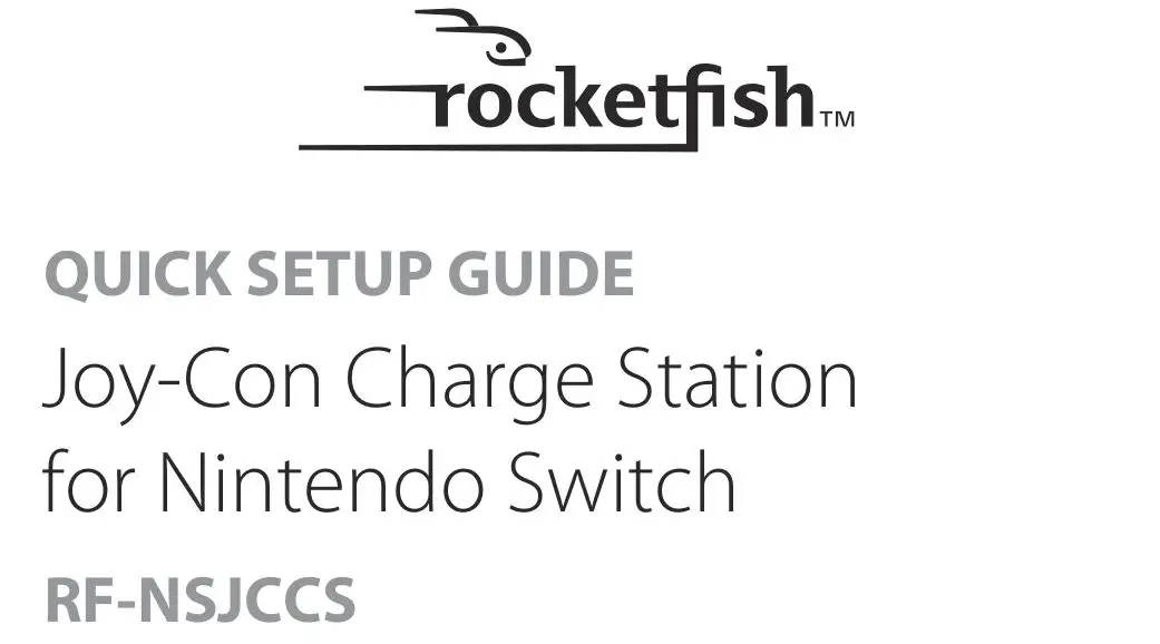 rocketfish RF-NSJCCS Joy-Con Charge Station for Nintendo Switch User Guide