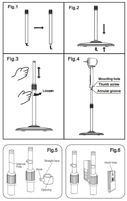 Midea FS40-15FR 16 Inch Stand Fan-COLUMN UNIT