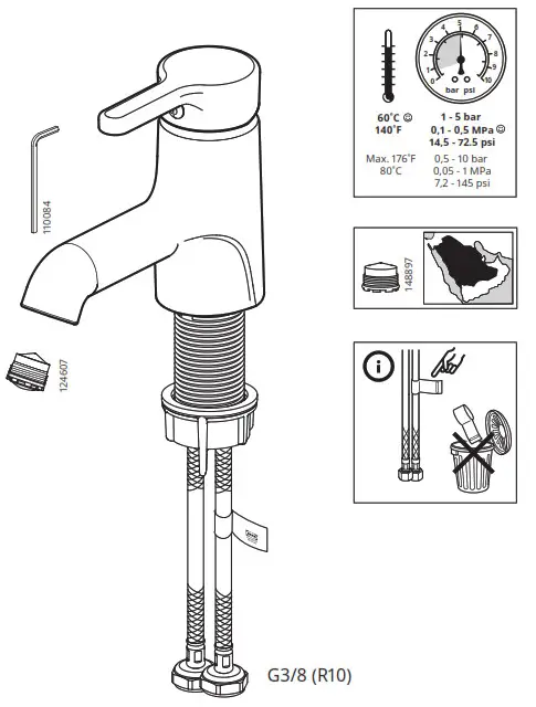 IKEA SALJEN 00400319 Bath Faucet - Product Overview 2