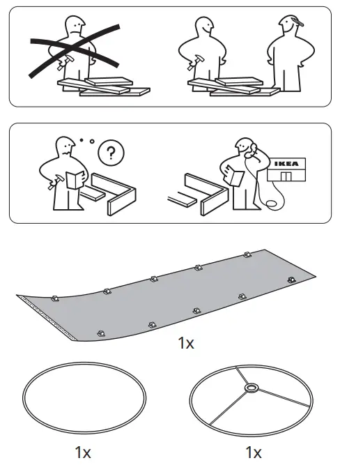 IKEA LERGRYN 42cm Lamp Shade 1X