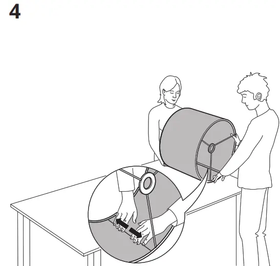 IKEA LERGRYN 42cm Lamp Shade - PAT 4