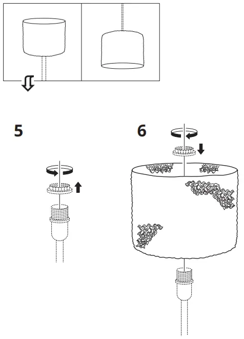IKEA LERGRYN 42cm Lamp Shade - PAT 5