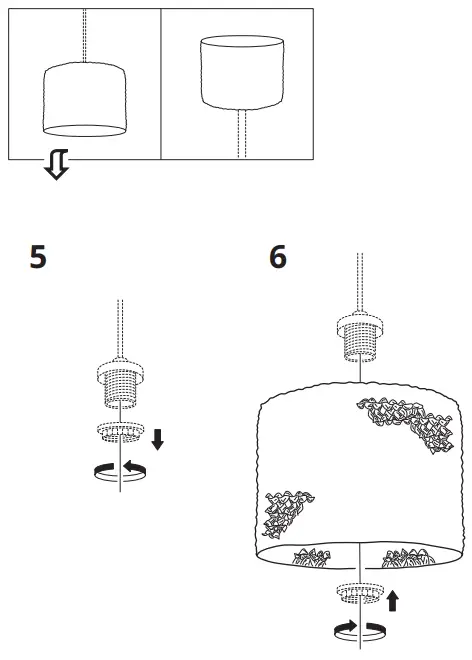 IKEA LERGRYN 42cm Lamp Shade - PAT 6