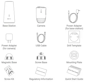 EZVIZ CSW2H4MP Smart Home Camera Base Station - Box Contents