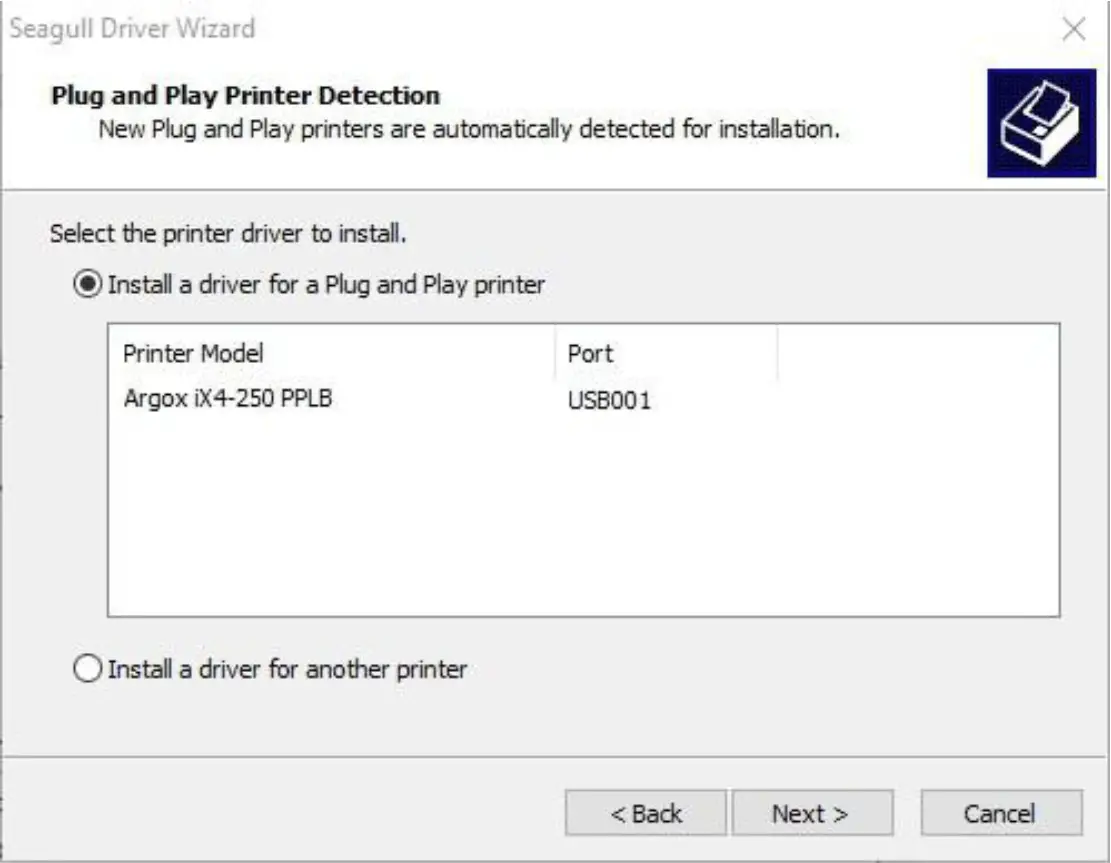 Installing a Plug and Play Printer Driver 05