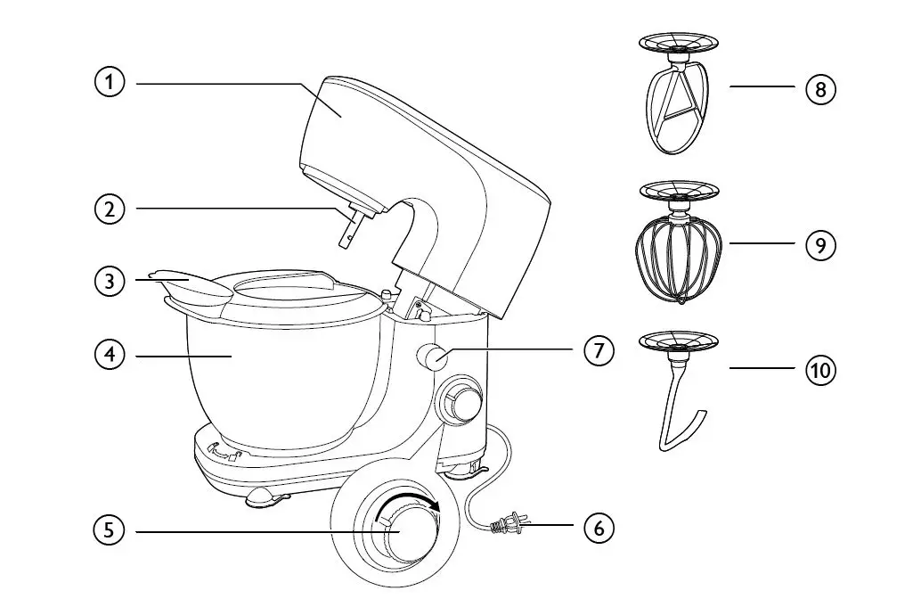 PHILIPS HR7922 7000 Series Kitchen Machine-1