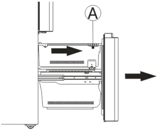 Disassembling the freezer door