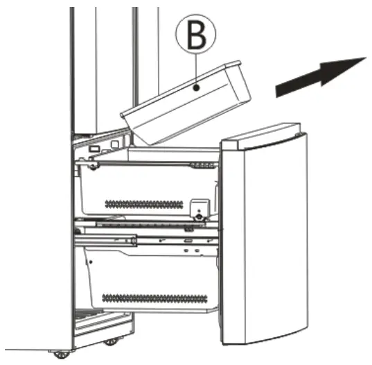 Disassembling the freezer door