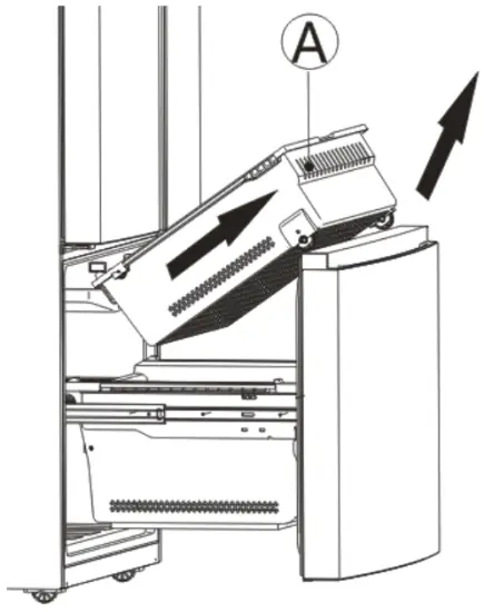 Disassembling the freezer door
