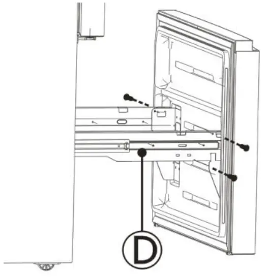 Disassembling the freezer door