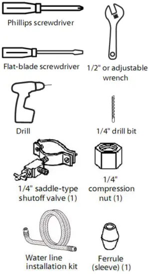 Connecting the water supply