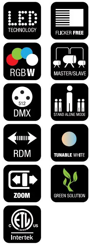 cameo CLF2FC F2 FC Professional High-Power Fresnel with RGBW LED-32
