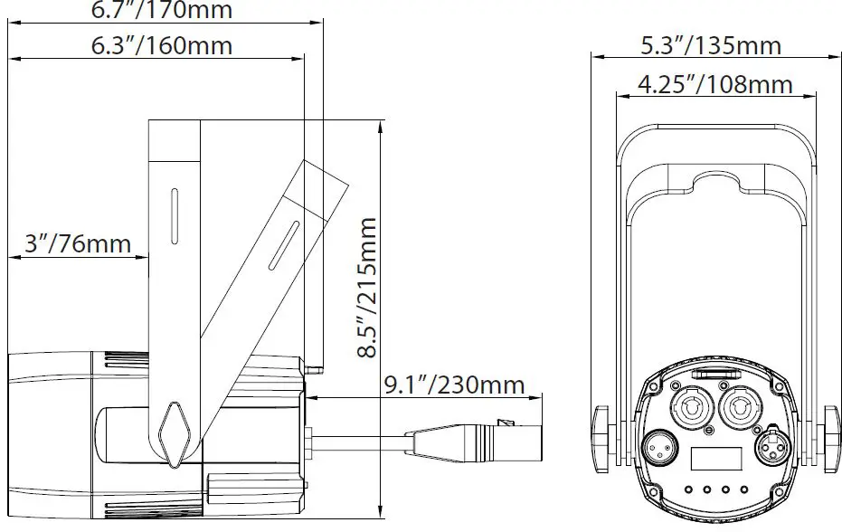 ADJ HN204636 Saber Spot DTW LED PAR Light Fig8