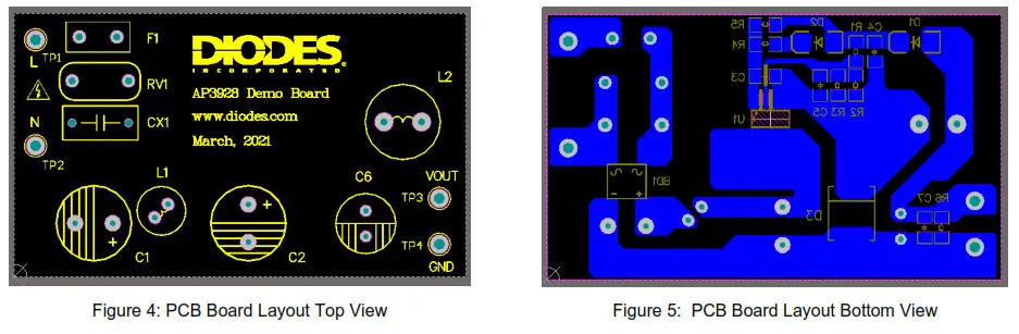 DIODES 10W AP3928 EV1 AC Voltage Input Step-Down Regulator- PCB Layout