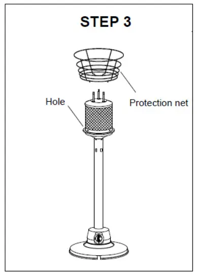 Oypla 3117 Table Top Gas Patio Heater- Step 3