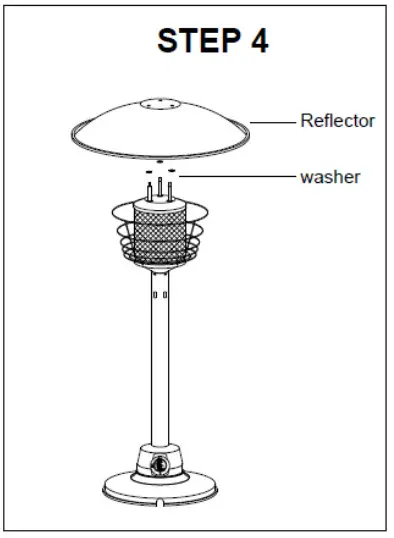 Oypla 3117 Table Top Gas Patio Heater- Step 4