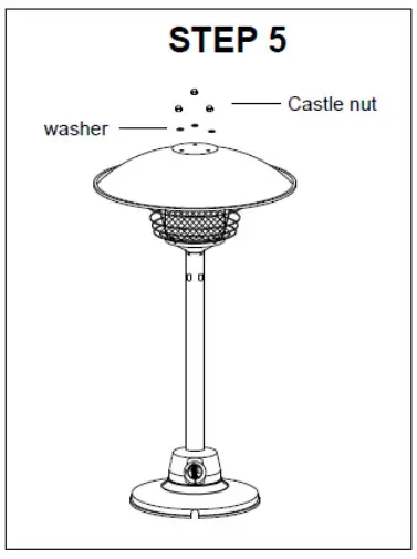 Oypla 3117 Table Top Gas Patio Heater- Step 5