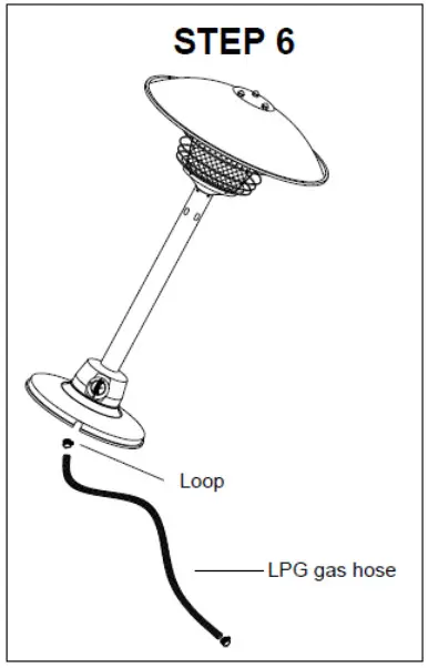 Oypla 3117 Table Top Gas Patio Heater- Step 6