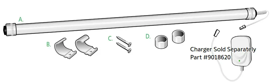 sOmfy 9018684 Rechargeable Battery Tube