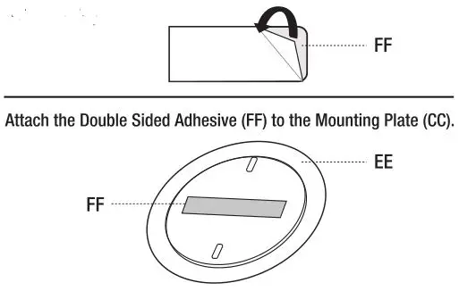 Feit Electric Rechargeable led ceiling light - Attaching the Double Sided Adhesive