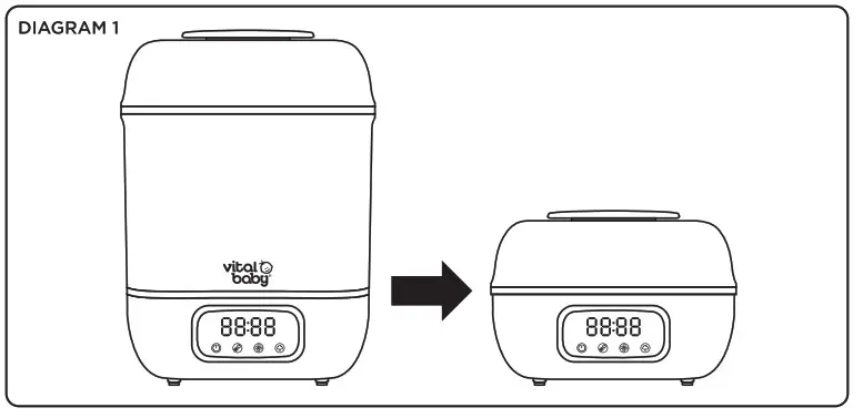 vital baby Nurture Pro Steam Steriliser and Dryer- DRYING